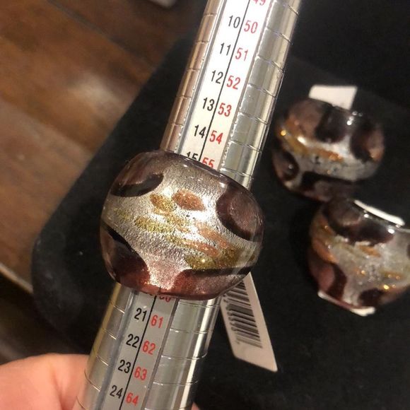 Women’s Hand Blown Glass Rings Sizes 5.25 - 8 - Picture 8 of 13